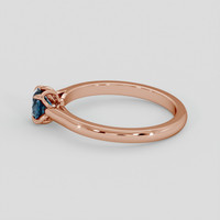 0.46 Ct. Greenish Blue Sapphire Ring, 18K Rose Gold 4