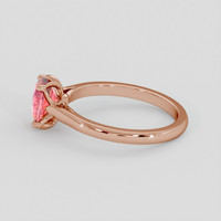 1.26 Ct. Padparadscha Sapphire Ring, 18K Rose Gold 4