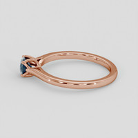 0.38 Ct. Bluish Green Sapphire Ring, 18K Rose Gold 4