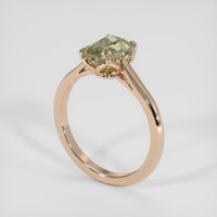 2.65 Ct. Greenish Brown Sapphire Ring, 18K Rose Gold 2