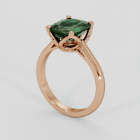 3.65 Ct. Bluish Green Sapphire Ring, 18K Rose Gold 2