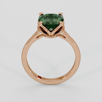 3.65 Ct. Bluish Green Sapphire Ring, 18K Rose Gold 3