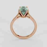3.20 Ct. Green Sapphire Ring, 18K Rose Gold 3