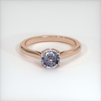0.77 Ct. Greyish Blue Sapphire Ring, 18K Rose Gold 1