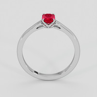 0.50 Ct. Pinkish Red Ruby Ring, Silver 3