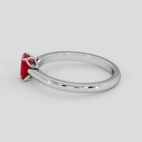 0.50 Ct. Pinkish Red Ruby Ring, Silver 4