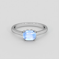 1.05 Ct. Blue Sapphire Ring, Silver 1