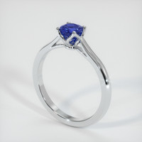 0.44 Ct. Blue Sapphire Ring, 10K White Gold 2
