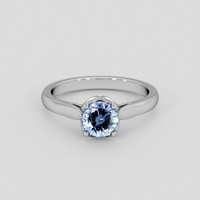 1.02 Ct. Blue Sapphire Ring, 10K White Gold 1