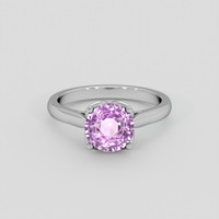 2.07 Ct. Pinkish Purple Sapphire Ring, 10K White Gold 1