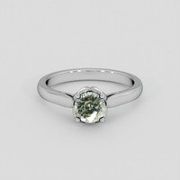1.06 Ct. Green Sapphire Ring, 10K White Gold 1