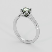 1.06 Ct. Green Sapphire Ring, 10K White Gold 2