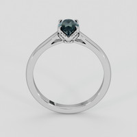 0.97 Ct. Bluish Green Sapphire Ring, 10K White Gold 3