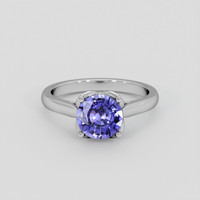 1.76 Ct. Bluish Purple Sapphire Ring, 10K White Gold 1