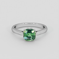 1.60 Ct. Green Sapphire Ring, 10K White Gold 1