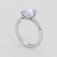 2.64 Ct. Purplish Blue Sapphire Ring, 10K White Gold 2