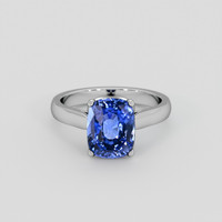 3.15 Ct. Blue Sapphire Ring, 10K White Gold 1
