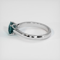 1.37 Ct. Greenish Blue Sapphire Ring, 10K White Gold 4