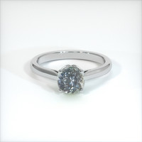 0.97 Ct. Greyish Blue Sapphire Ring, 10K White Gold 1