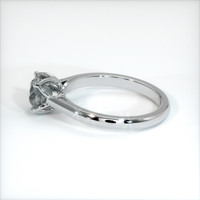 0.97 Ct. Greyish Blue Sapphire Ring, 10K White Gold 4