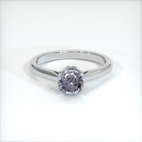 0.77 Ct. Greyish Blue Sapphire Ring, 10K White Gold 1