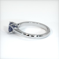 0.77 Ct. Greyish Blue Sapphire Ring, 10K White Gold 4