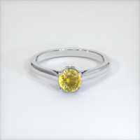 0.81 Ct. Yellow Sapphire Ring, 10K White Gold 1
