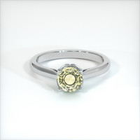 0.99 Ct. Yellow Sapphire Ring, 10K White Gold 1