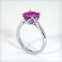 3.58 Ct. Pinkish Purple Sapphire Ring, 14K White Gold 2