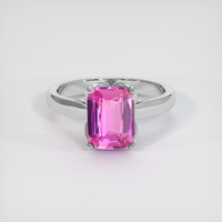 2.04 Ct. Pink Sapphire Ring, 14K White Gold 1