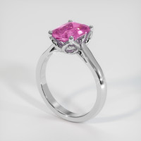 2.04 Ct. Pink Sapphire Ring, 14K White Gold 2