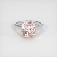 5.28 Ct. Padparadscha Sapphire Ring, 14K White Gold 1