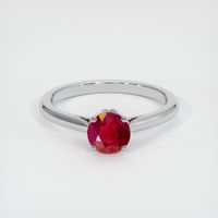 0.94 Ct. Ruby Ring, 14K White Gold 1