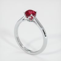 0.94 Ct. Ruby Ring, 14K White Gold 2