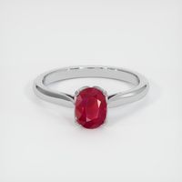 1.15 Ct. Ruby Ring, 14K White Gold 1