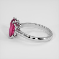 3.09 Ct. Purplish Red Ruby Ring, 14K White Gold 4
