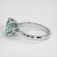 3.93 Ct. Bluish Green Sapphire Ring, 14K White Gold 4