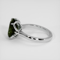 5.74 Ct. Bluish Green Sapphire Ring, 14K White Gold 4