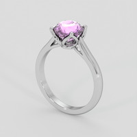 2.07 Ct. Pinkish Purple Sapphire Ring, 14K White Gold 2