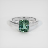 2.22 Ct. Sapphire Ring, 14K White Gold 1