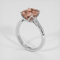 3.95 Ct. Padparadscha Sapphire Ring, 14K White Gold 2