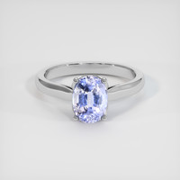 2.48 Ct. Sapphire Ring, 14K White Gold 1