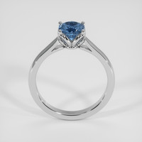 0.99 Ct. Greyish Blue Sapphire Ring, 14K White Gold 3