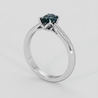 0.97 Ct. Bluish Green Sapphire Ring, 14K White Gold 2