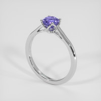 0.91 Ct. Purple Sapphire Ring, 14K White Gold 2