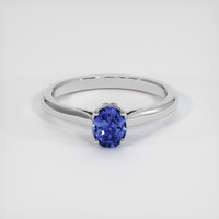0.76 Ct. Color Change Sapphire Ring, 14K White Gold 1