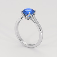 1.73 Ct. Blue Sapphire Ring, 14K White Gold 2