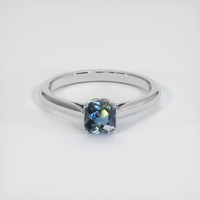 0.99 Ct. Sapphire Ring, 14K White Gold 1