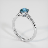 0.99 Ct. Sapphire Ring, 14K White Gold 2