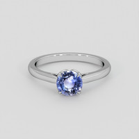 1.07 Ct. Purplish Blue Sapphire Ring, 14K White Gold 1
